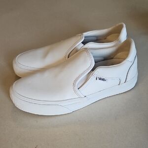 White Leather Deluxe Comfort Ortholite Vans
